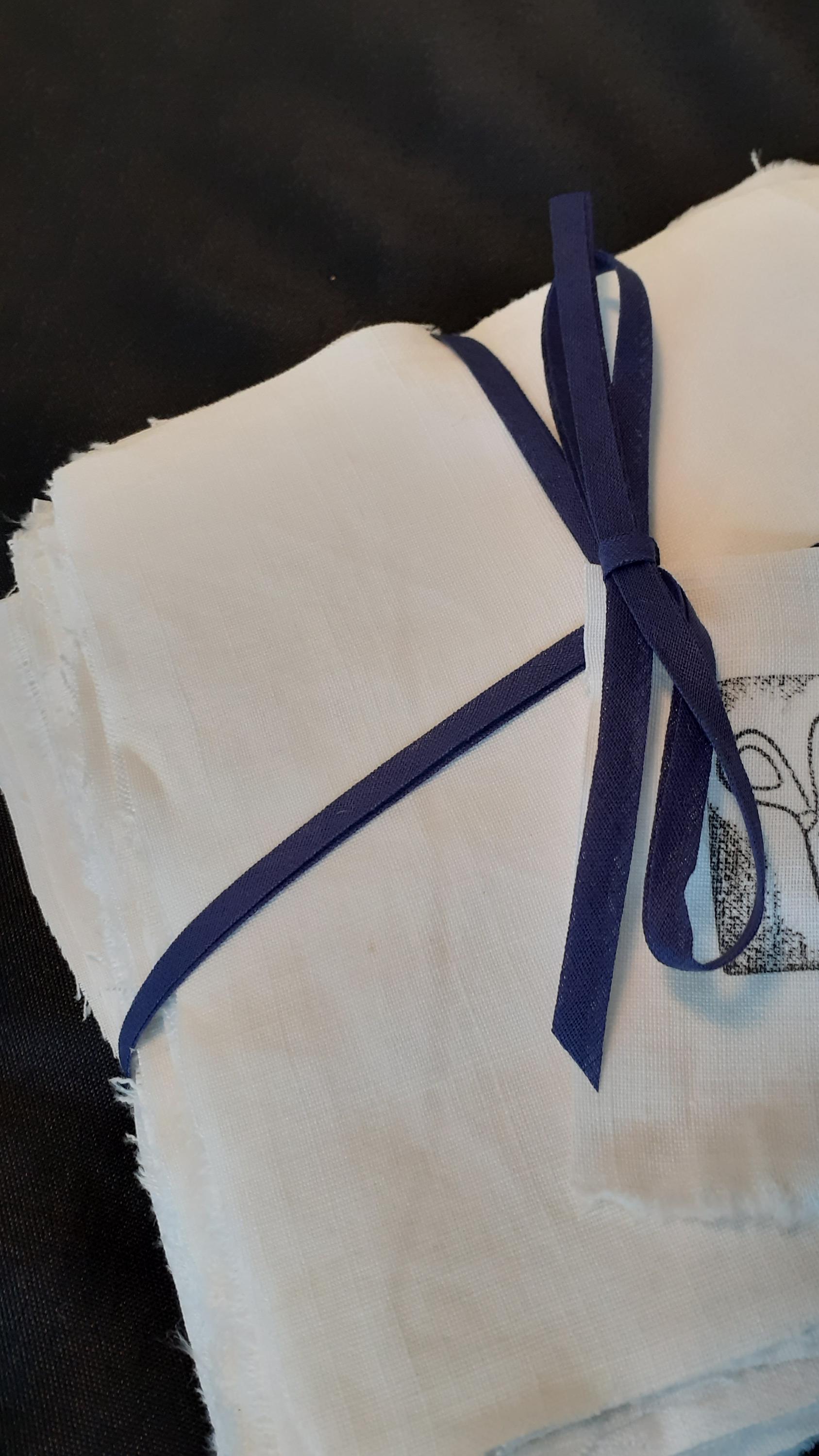 【IENA】FrenchLinen JK 100% French Fax Linen Railroad Stripe Reversible Duvet Covet