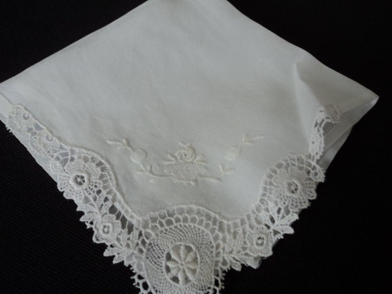 French vintage stunning handmade embroidered lace… - image 5