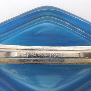 French vintage large blue hair clip / barette 18254 DR5 image 2