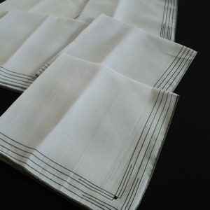 Set of five men&#39;s poly cotton unused handkerchiefs  (11817) DR2  ST4 vp