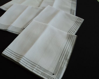 Set of five men&#39;s poly cotton unused handkerchiefs  (11817) DR2  ST4 vp