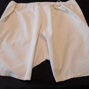 Stunning French Vintage handmade white cotton bloomers / culottes  (15485) UB2