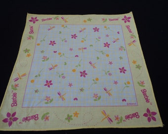 Vintage Barbie children's cotton printed handkerchief (09307-09308 )  DR1 - ST4