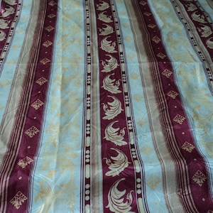 Two very large pieces of beautiful French Vintage red and gold curtain fabric. Over 11 metres (09759) HW #
