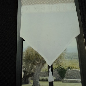 Stunning French cotton window curtain / blind  60 cm width x 90 cm length (11253) G8 vp