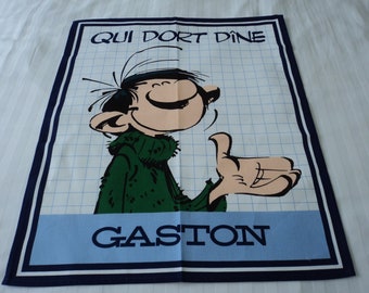 French cotton printed Gaston tea towel / torchon  (12338) R