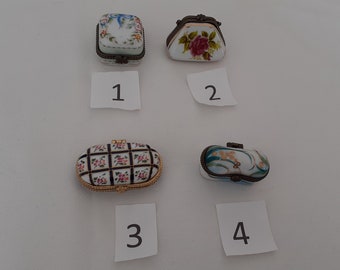 French vintage Porcelain Art collectable pill box