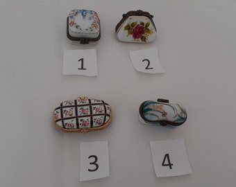 Limoges vintage Porcelain Art collectable pill box