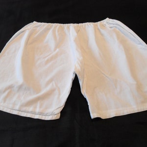 Stunning French Vintage handmade white cotton embroidered knickers / culottes  (15837) UB2