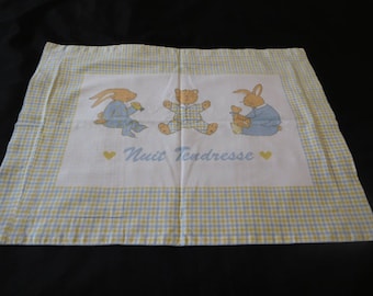French vintage babies cotton pillowcase 65 cm x 50 cm  (18528) O1
