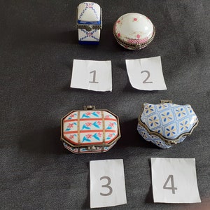 French vintage Porcelain Art collectable pill box