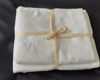 Two pieces of French vintage antique metis linen for crafting -   (19371)  SRW