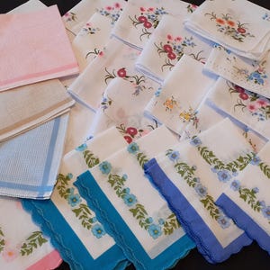 24 assorted unused vintage handkerchiefs (19880) H