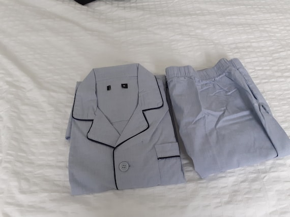 French Unworn Men s 100 Light Blue Cotton Pyjamas Assorted Sizes 17696 17697 17699 HW Etsy Canada
