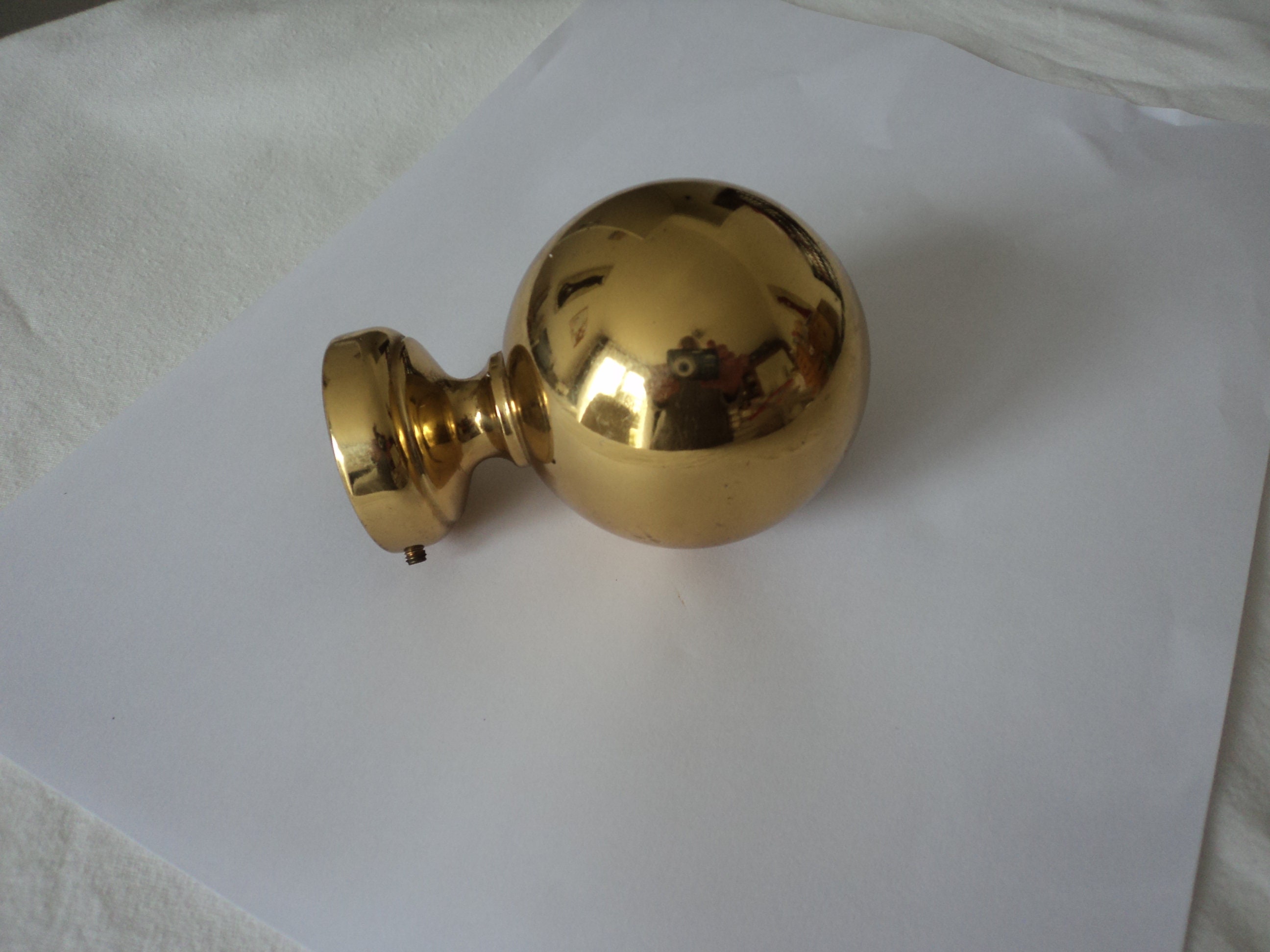 Polished Brass Ball Bed Post Finials Diameter 3/4" Replacement Bed