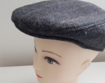 French vintage men's wool  cap size 55 cm  (19311) AA3