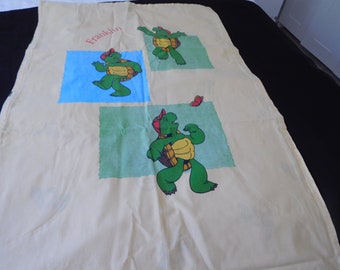 Vintage Franklin turtles cot duvet cover 114 cm length x 73 cm width  (18672) G73 vp