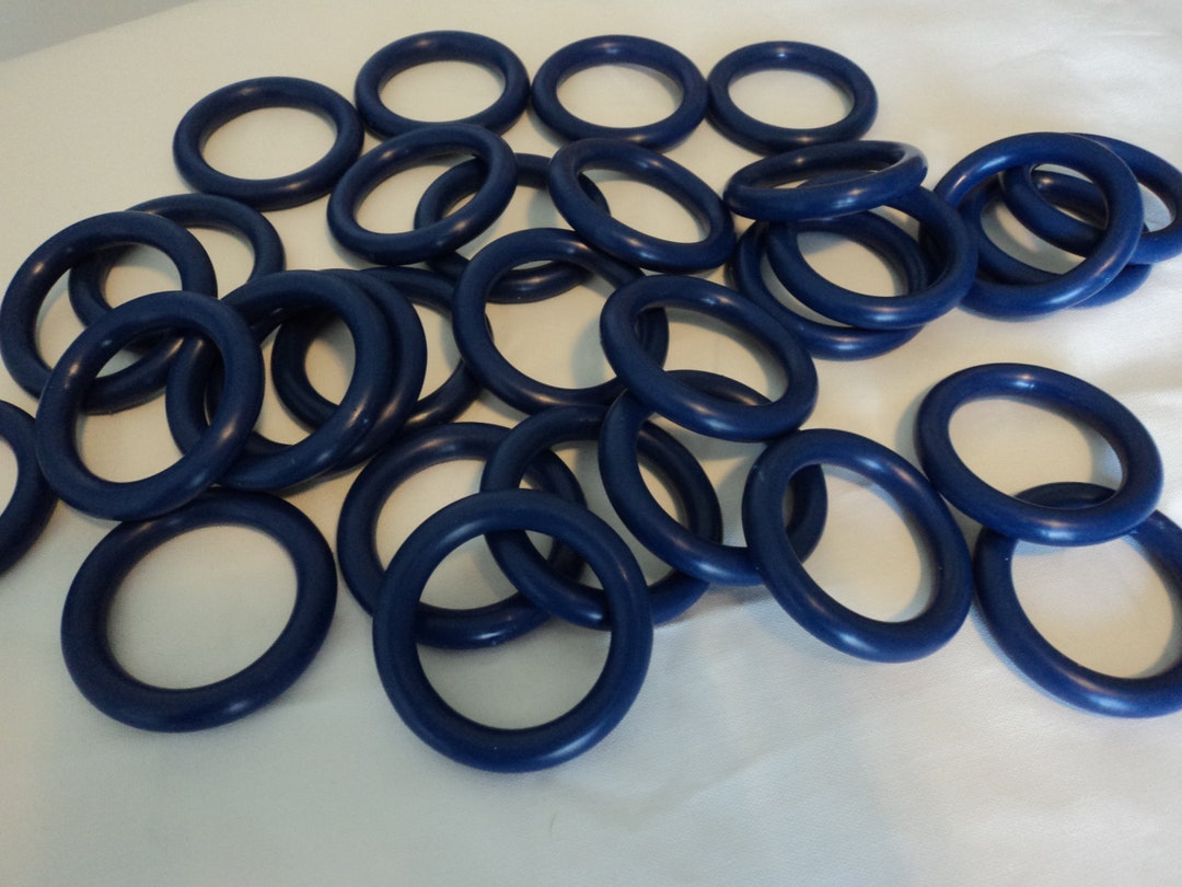30 French Vintage Blue Plastic Curtain Pole Rings for a 28 Mm Etsy