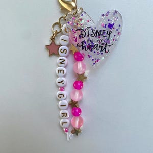 Disney keychain/disney key ring/disney girl gift/keychain/keyring/charms/disney/personalized keychain