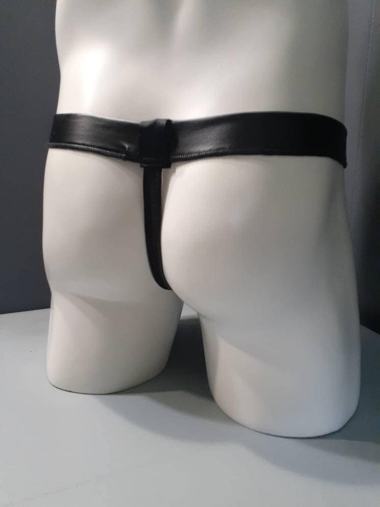 String Homme Jailhouse - Cuir Noir, Taille S - Neuf Avec étiquettes