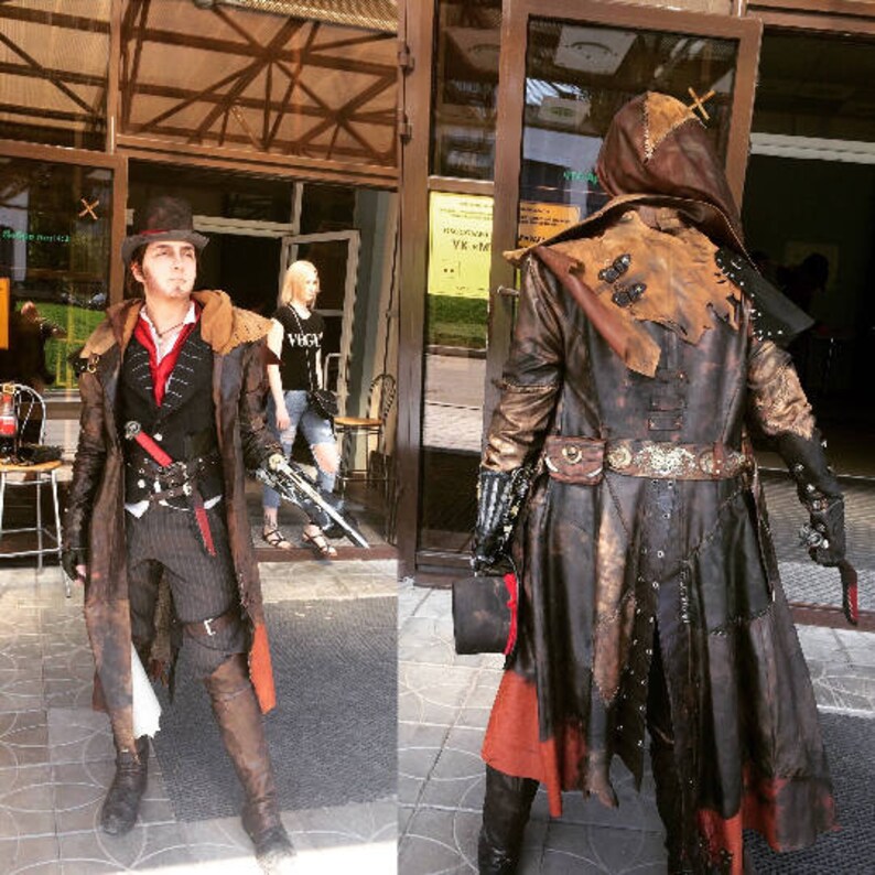 Jacob Frye natural leather cosplay costume Assassins | Etsy