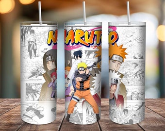 Anime Tumbler Wrap | 20 oz Skinny Tumbler Sublimation | Instant Digital Download PNG | Straight Tumbler Wrap | Anime Sublimation Design