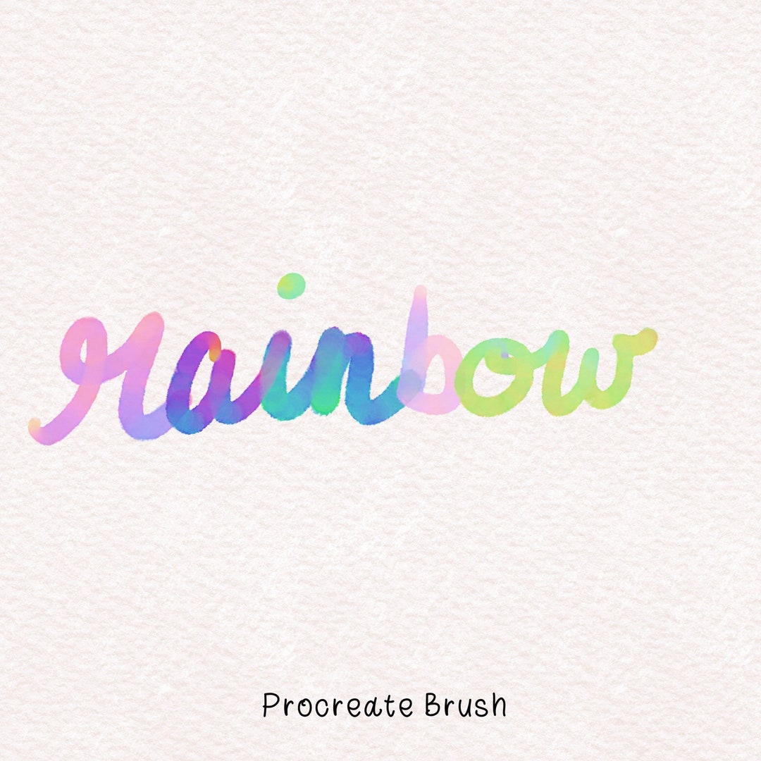 Rainbow Procreate Brush Set Etsy
