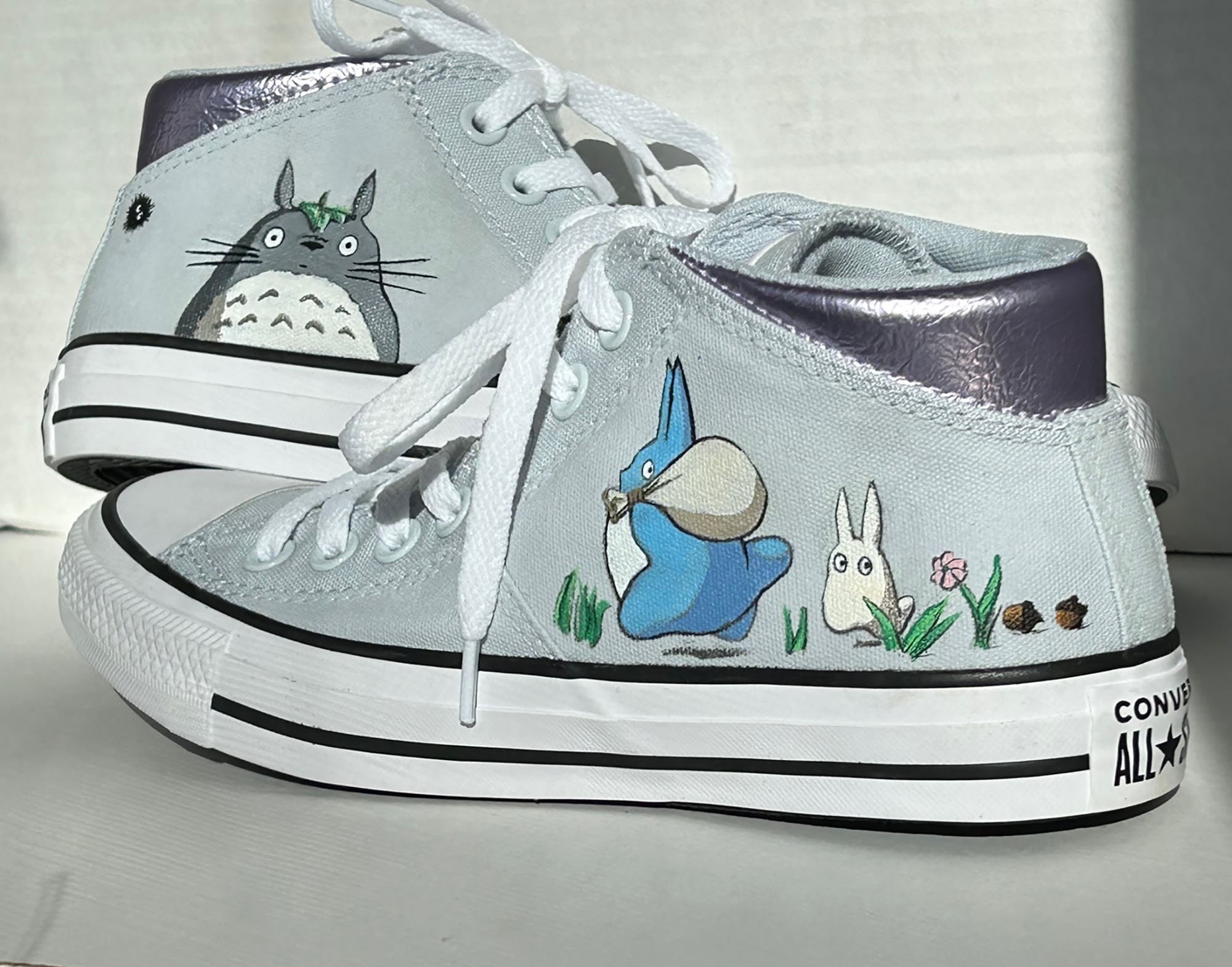 HighTop Totoro And Soot Sprites Custom Converse Shoes - Studio Ghibli Merch  Store - Official Studio Ghibli Merchandise
