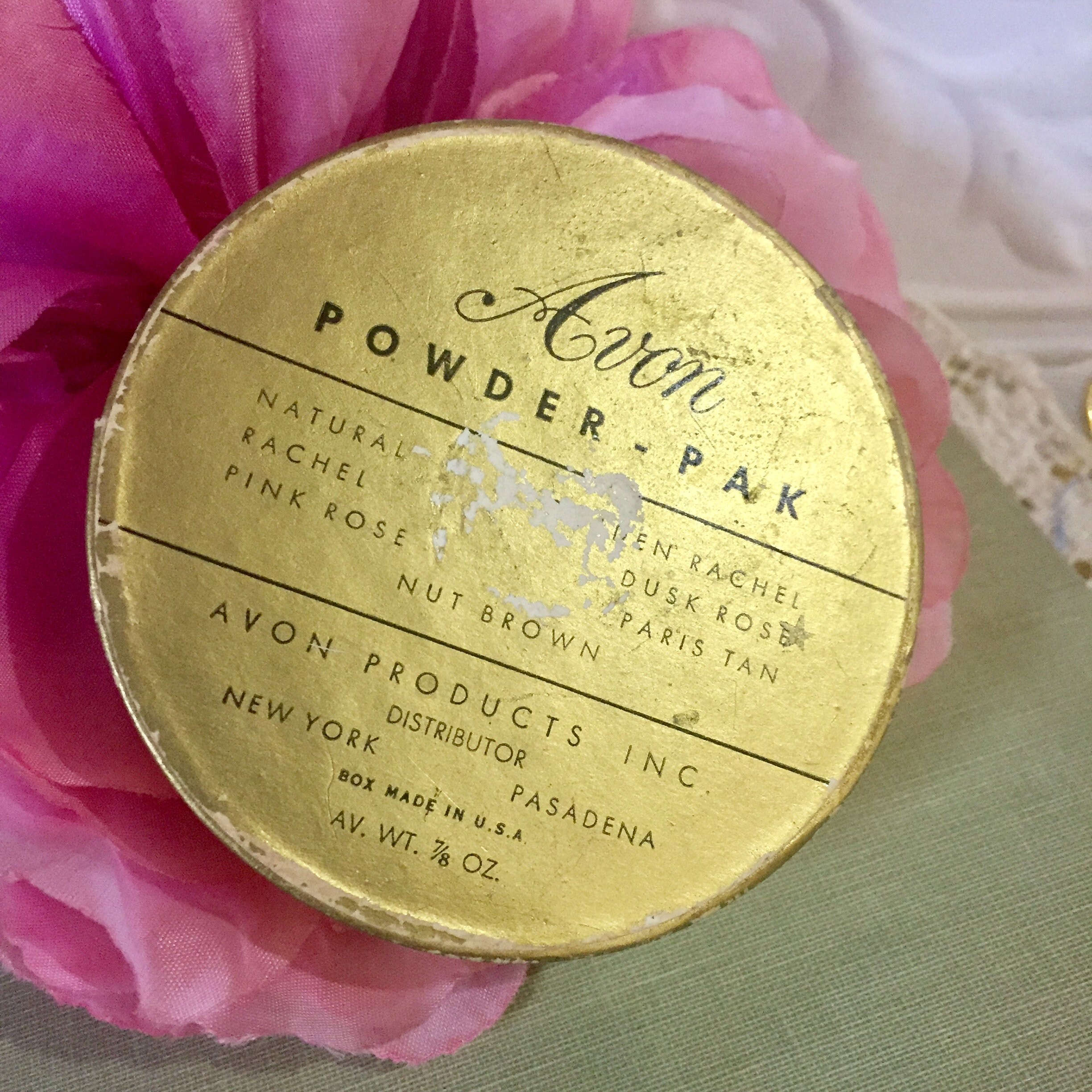 Vintage Avon Dusting Powder Original Box Dusk Rose Paris Etsy