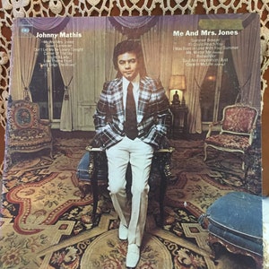 Johnny Mathis Me And Mrs. Jones Vinyl Record Rare 1973, Classic Relaxing Music, Mid-Century Modern image 1