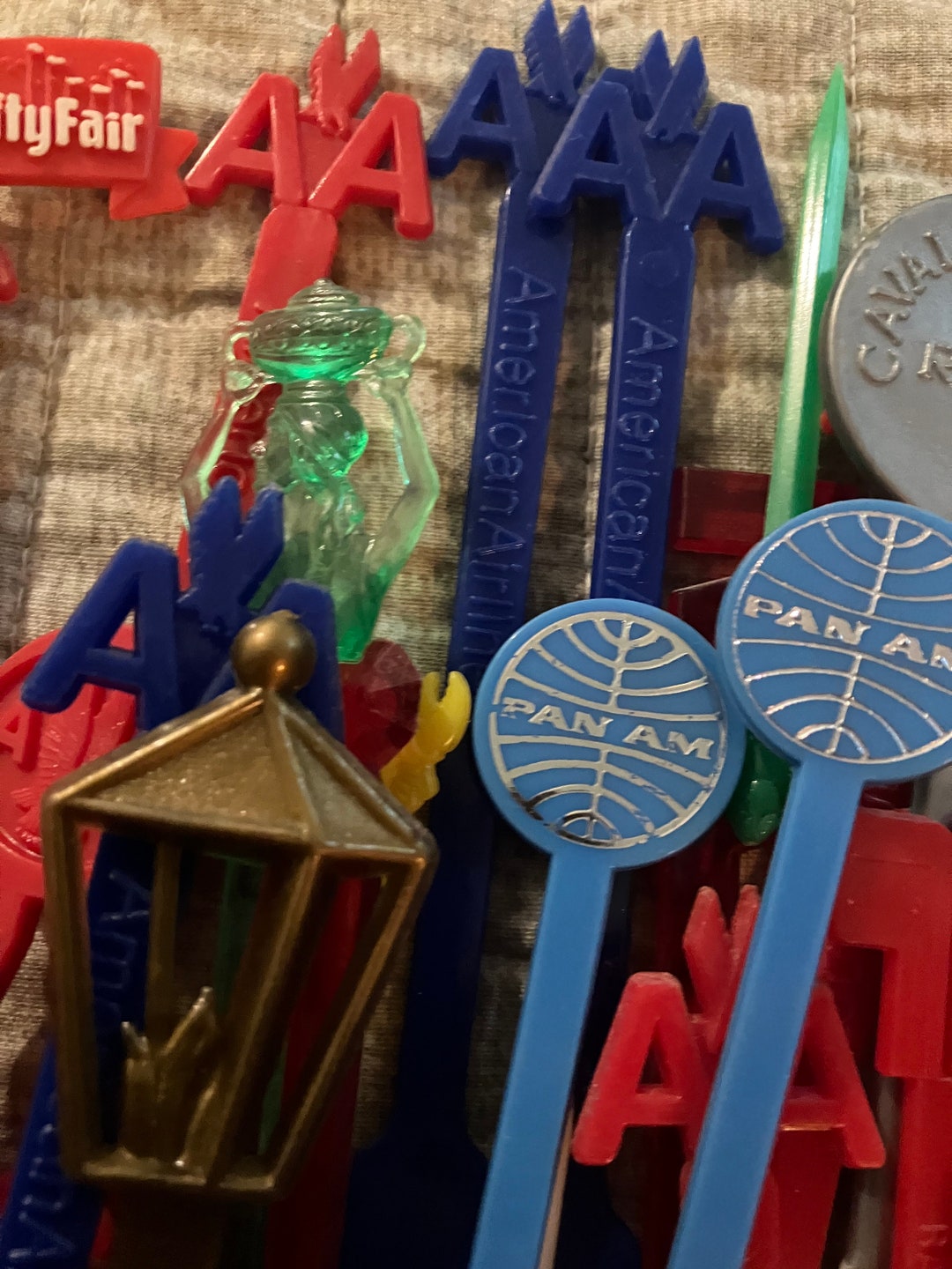 Vintage Swizzle Sticks Airline Bar Decor Swanky Bar MCM Etsy