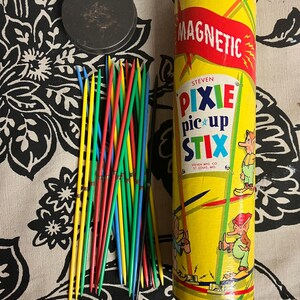 Vintage Magnetic Pixie Stix, Toy Collectable, Gnome Vintage Art,