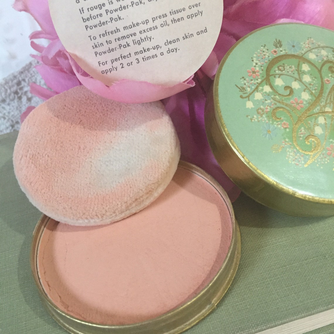Vintage Avon Dusting Powder Original Box Dusk Rose Paris Etsy