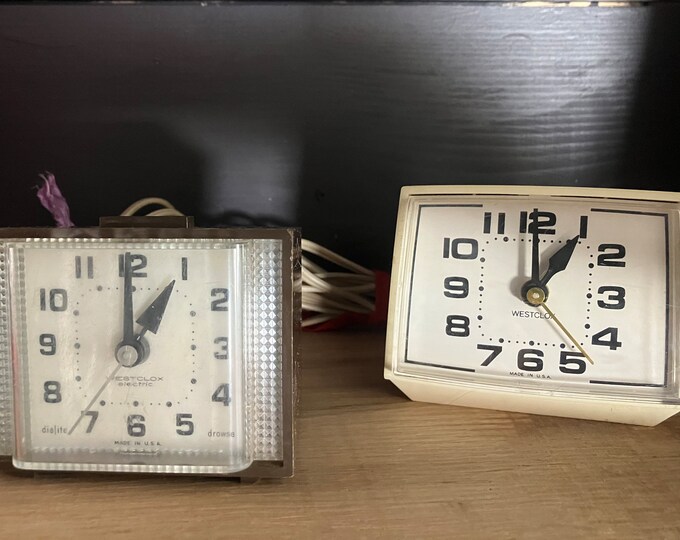 Vintage Westclox Electric Alarm Clock Etsy