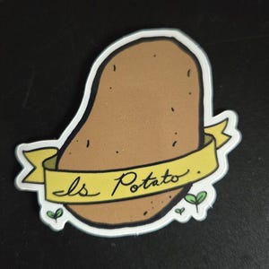 ¿Es una pegatina de 2" de patata?