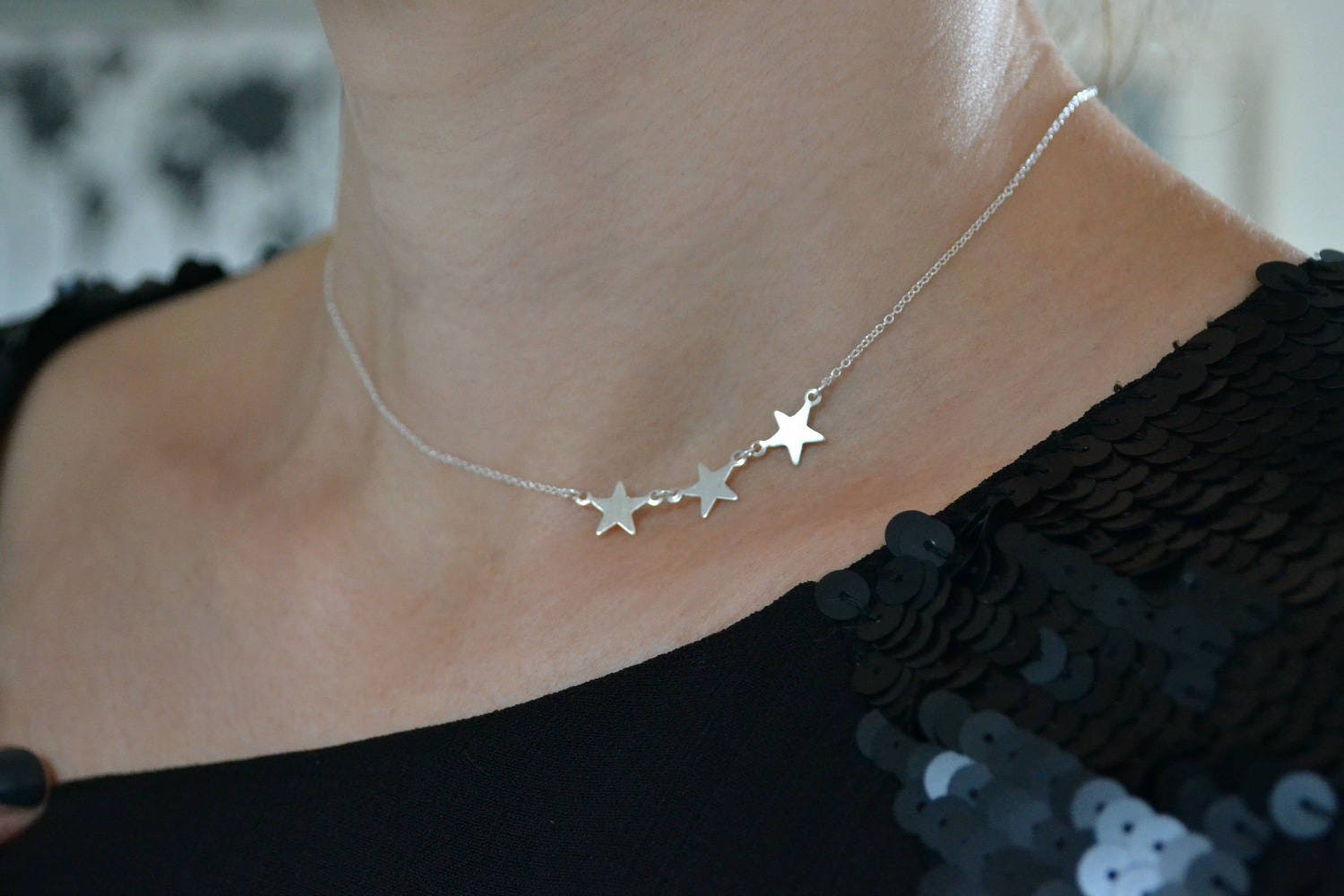 Triple Star Necklace Star Jewellery in Gold Filled or - Etsy