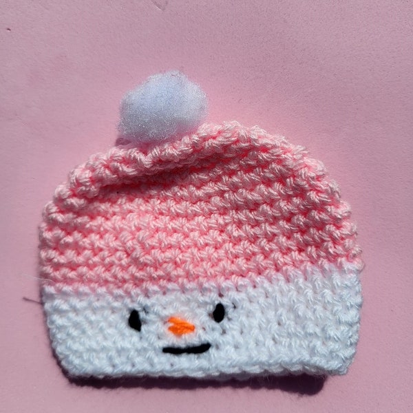 Cute Snowman Orange Chocolate Cover, Pink Christmas Stocking Filler Bath Bomb Cover