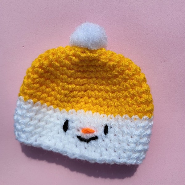 Cute Snowman Orange Chocolate, Yellow Christmas Stocking Filler Bath Bomb Cover