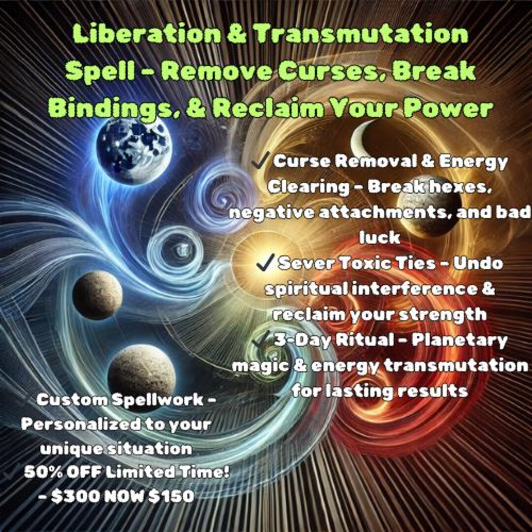 Liberation and Transmutation Ritual Energy Clearing Curse and Hex ...