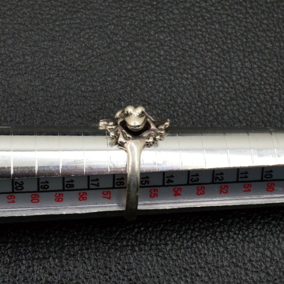 Adorable Sterling Silver 925 Frog Ring – Vintage … - image 3