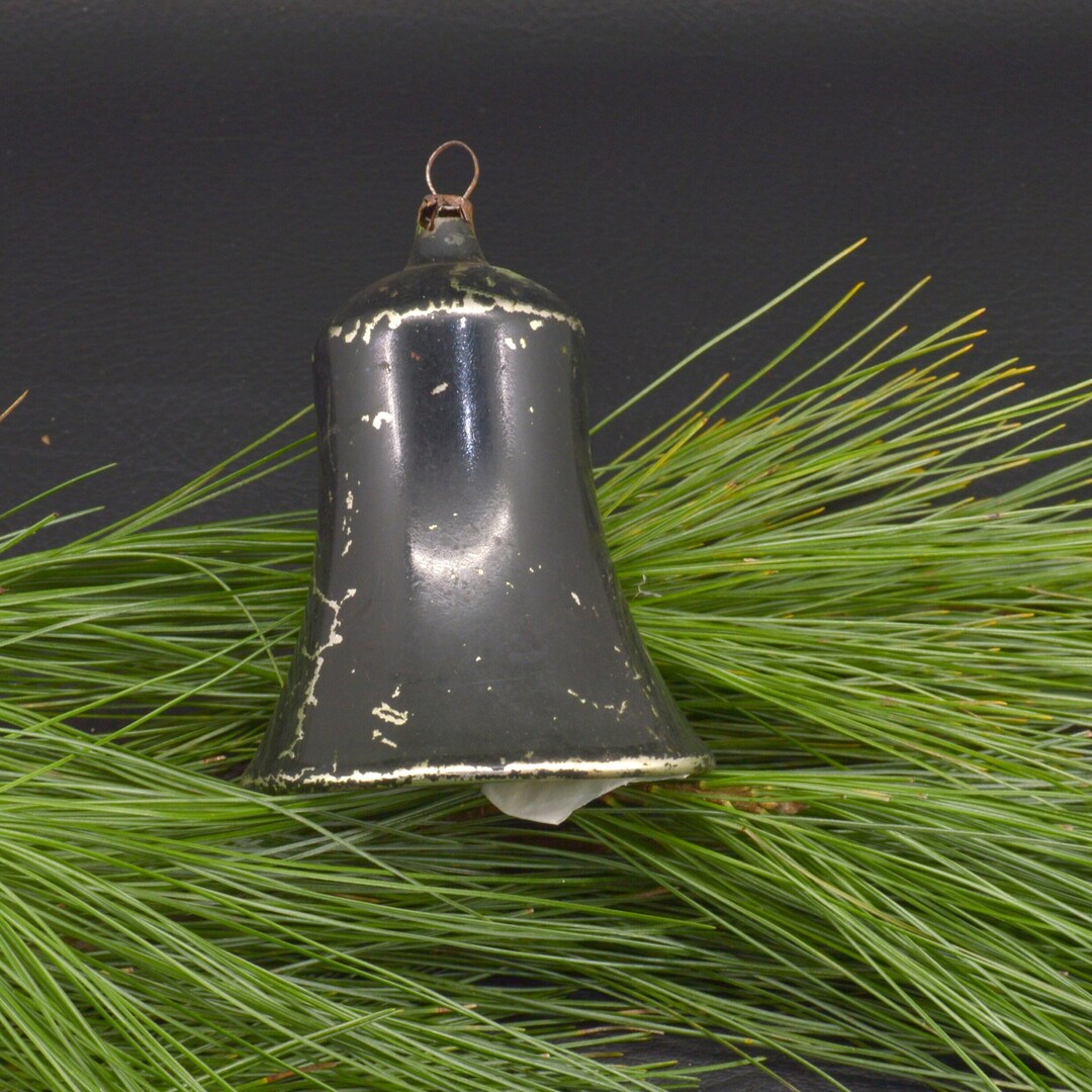 Vintage Glass Bell Ornament With Clapper Handmade Antique Etsy