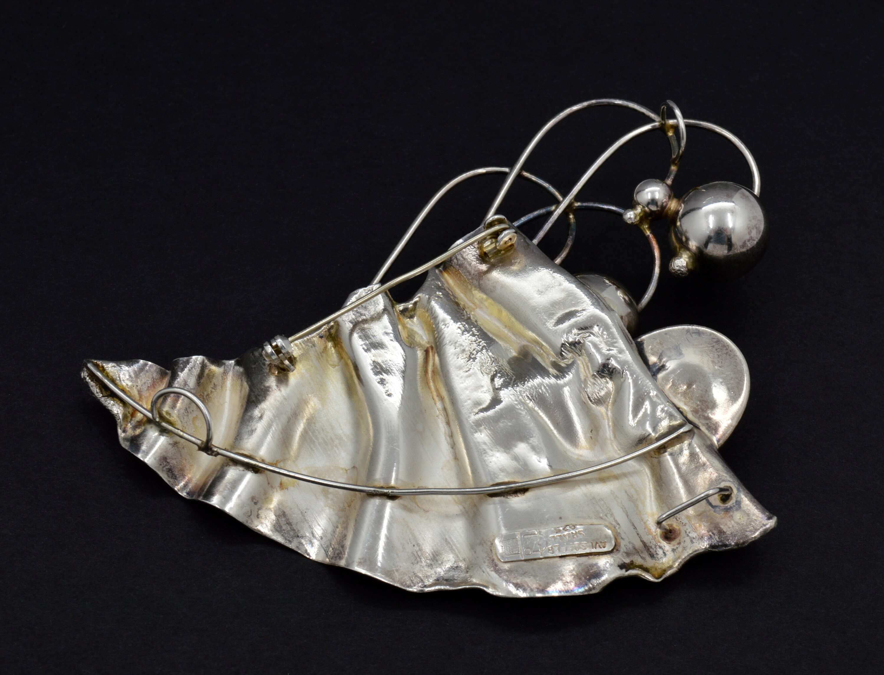 Stunning Avi Soffer Israel Sterling Brooch Pendant - Modern