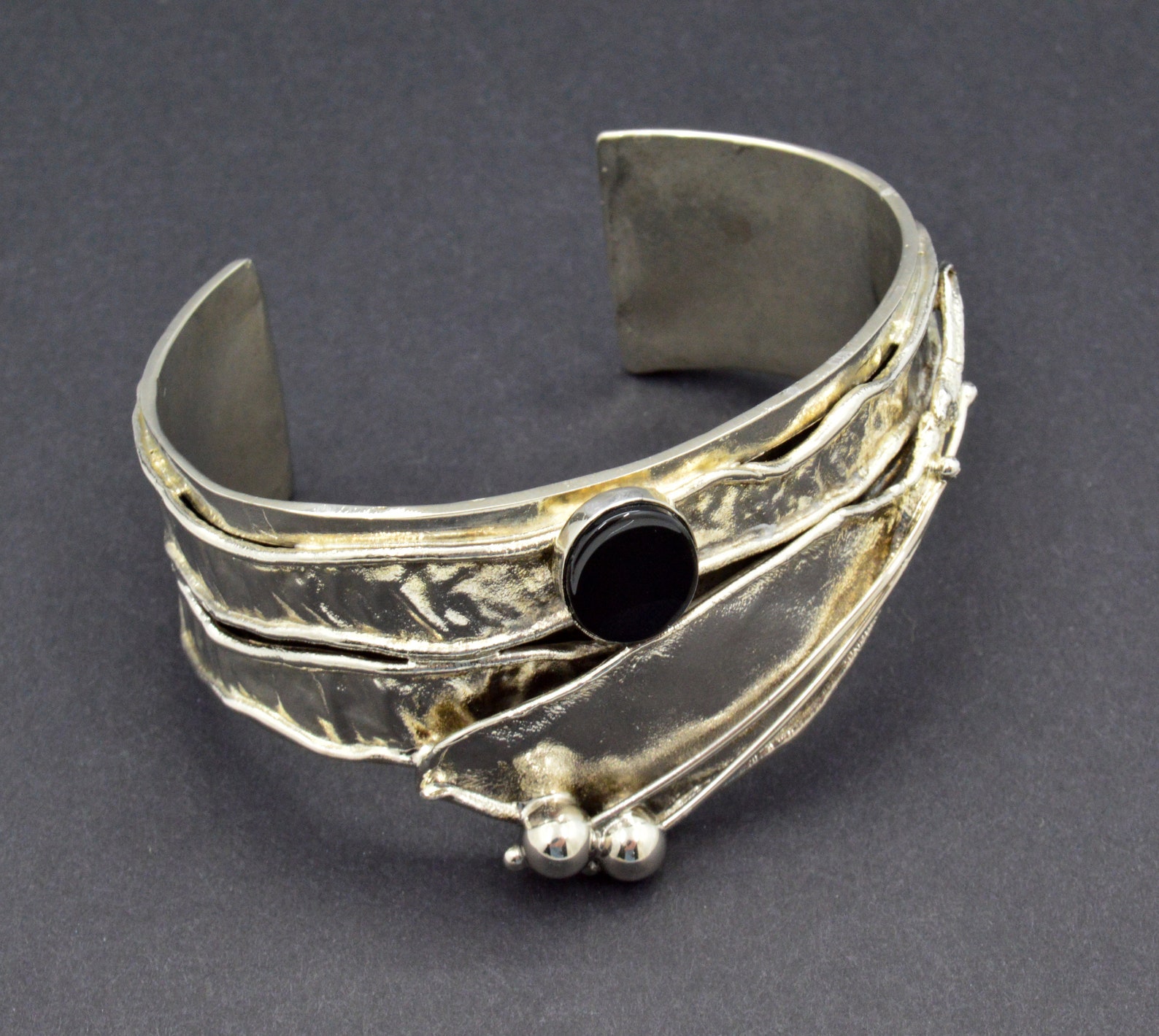 Stunning Avi Soffer Israel Sterling Silver Cuff Bracelet Modern Art ...