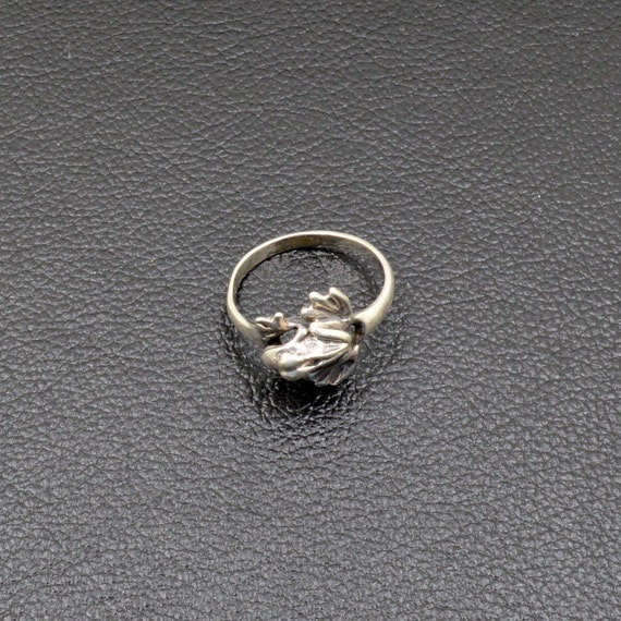 Adorable Sterling Silver 925 Frog Ring – Vintage … - image 7