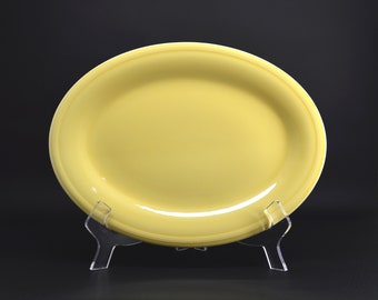 Edwin M. Knowles Carribean Line "Deanna" Yellow 11-Inch Oval Serving Platter 1938 – Pastel Yellow Ceramic Vegetable Side Serving Dish