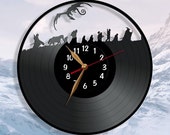 Vinyl Record Clock / Hobbit / Wall Watch / Round Clock / Black Home Decoration / Wall hanging