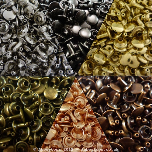 50ct Small Medium Large Cap Rivets Fast and Free Shipping! Rivets for Leather and Crafts 4mm 6mm 8mm Sizes Available 50ct Small Medium Large Cap Rivets Fast and Free Shipping! Rivets for Leather and Crafts 4mm 6mm 8mm Sizes Available