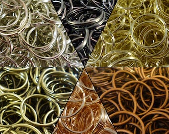 Split Rings 10mm 15mm 20mm 25mm 30mm Keyring Hook Loop Leather Craft x100