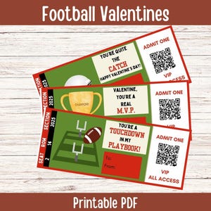 Fußball-Valentinstagskarte, DRUCKBARE Fußball-Karte Valentin, Touchdown Valentin, Kinder Schule Valentin, Klassenzimmer Valentin