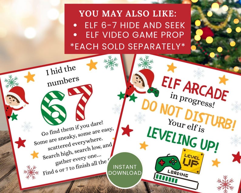 Elf Video Game Prop, PRINTABLE, Elf High Score Sign, Santa is Worried ...